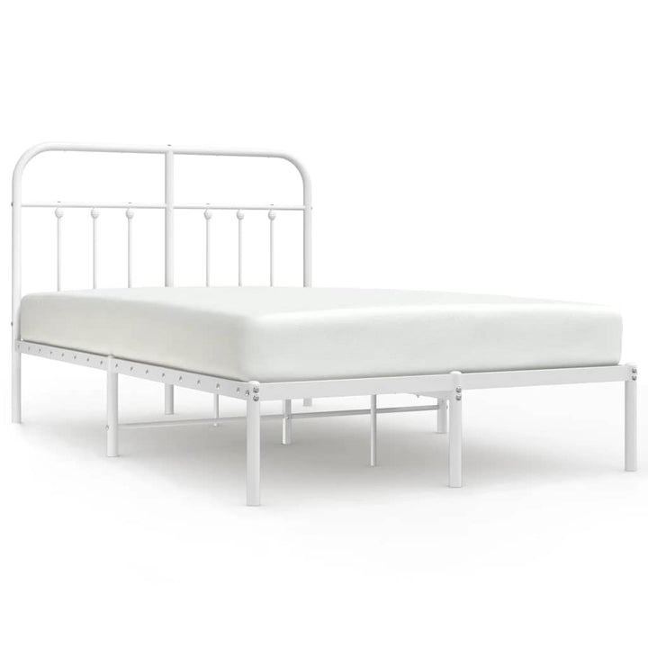sengeramme med sengegavl 120x190 cm metal hvid