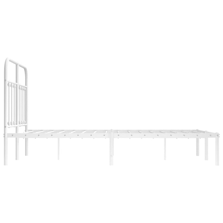 sengeramme med sengegavl 120x200 cm metal hvid