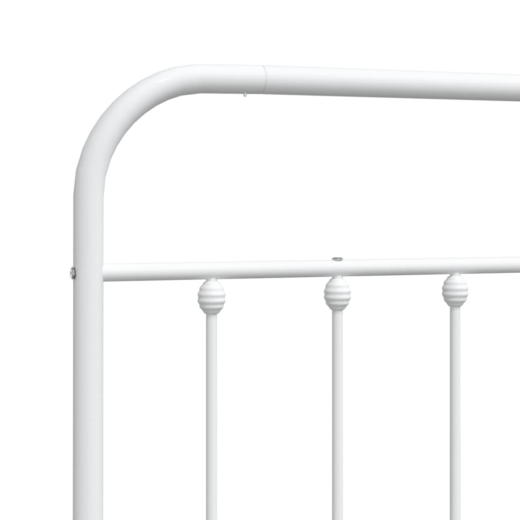 udskiftningsgavl 140 cm metal hvid