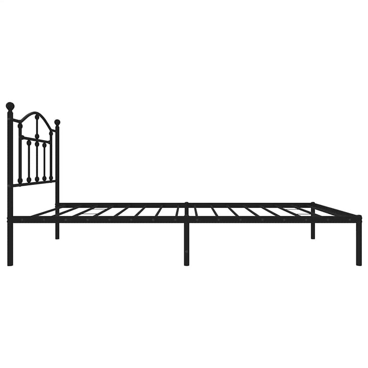 sengeramme med sengegavl 80x200 cm metal sort