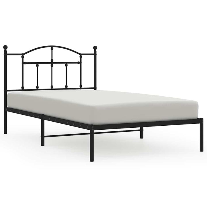 sengeramme med sengegavl 100x200 cm metal sort