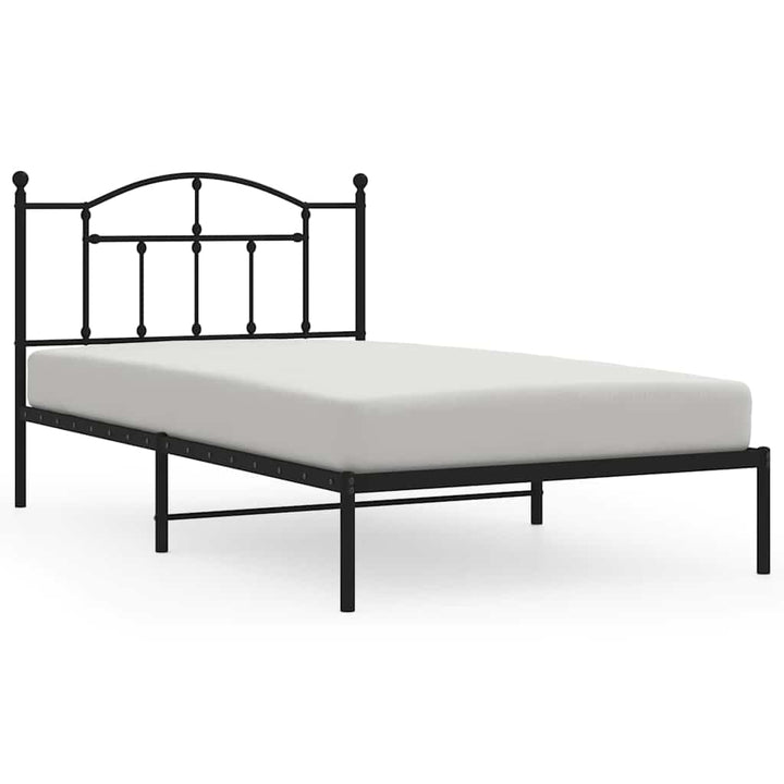 sengeramme med sengegavl 100x200 cm metal sort