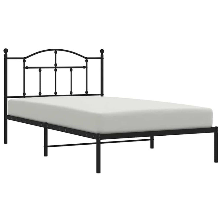 sengeramme med sengegavl 100x200 cm metal sort