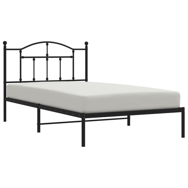 sengeramme med sengegavl 107x203 cm metal sort