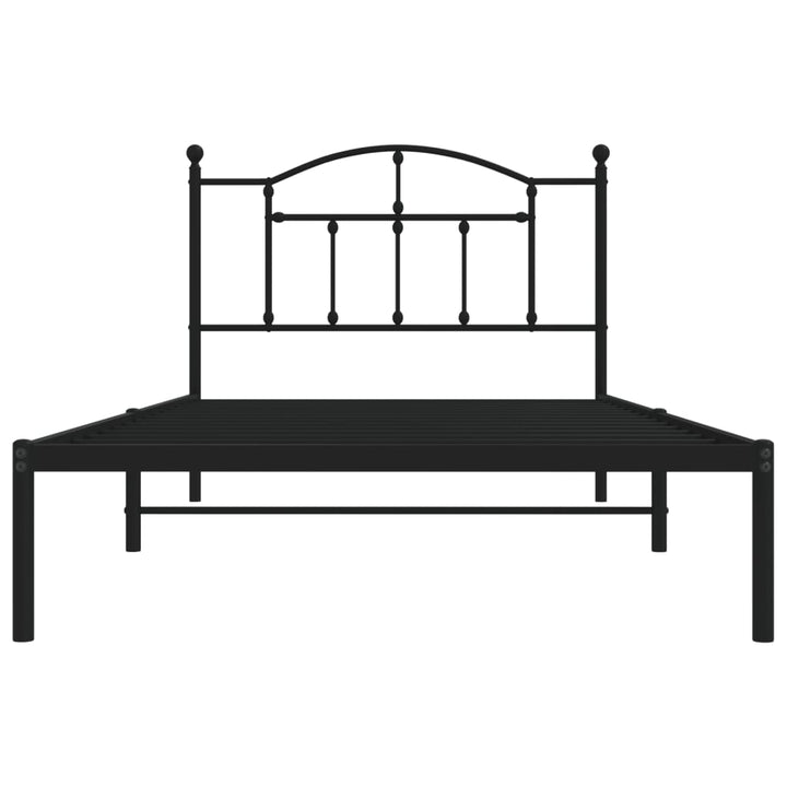 sengeramme med sengegavl 107x203 cm metal sort