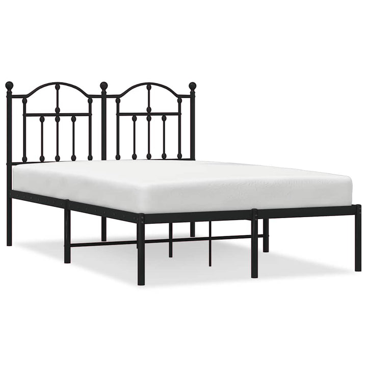 sengeramme med sengegavl 120x190 cm metal sort