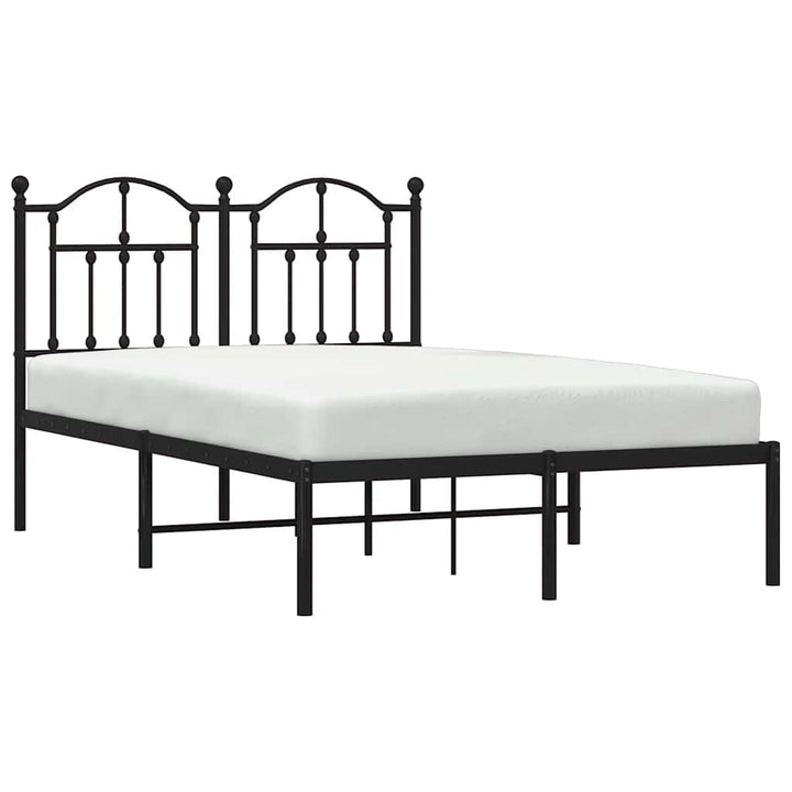 sengeramme med sengegavl 120x190 cm metal sort