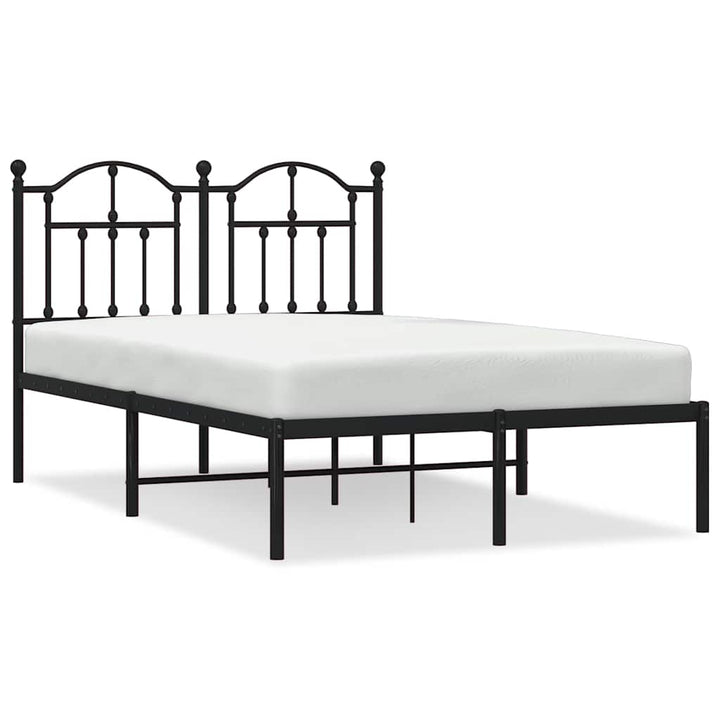 sengeramme med sengegavl 120x200 cm metal sort