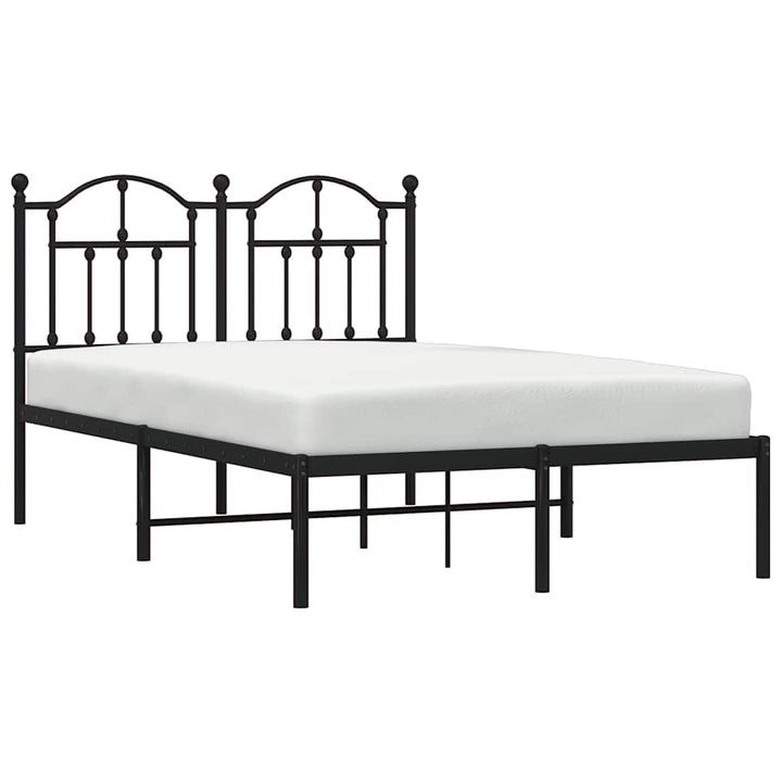 sengeramme med sengegavl 120x200 cm metal sort