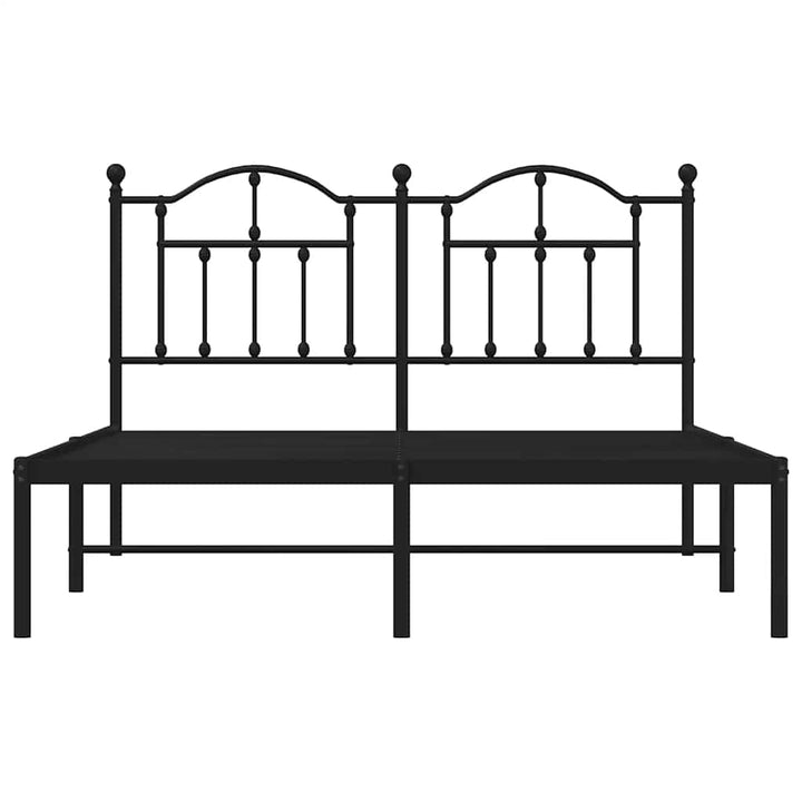 sengeramme med sengegavl 135x190 cm metal sort