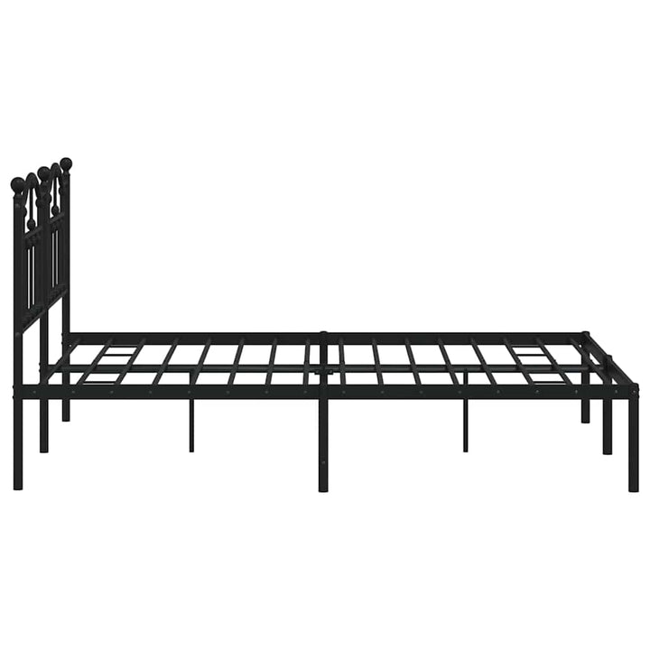 sengeramme med sengegavl 135x190 cm metal sort