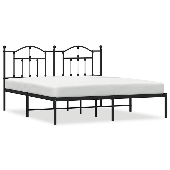 sengeramme med sengegavl 183x213 cm metal sort