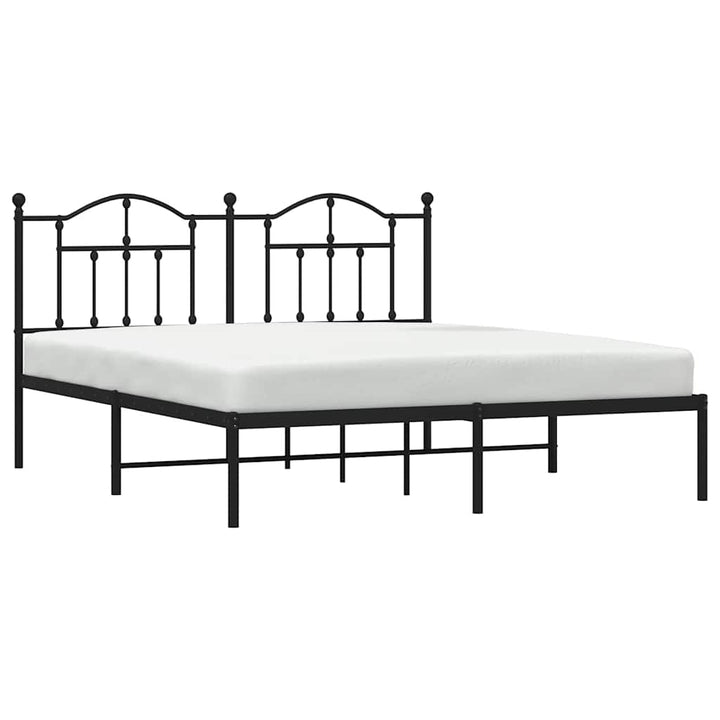 sengeramme med sengegavl 183x213 cm metal sort