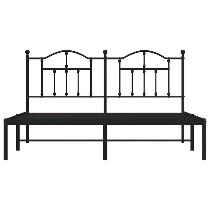 sengeramme med sengegavl 183x213 cm metal sort