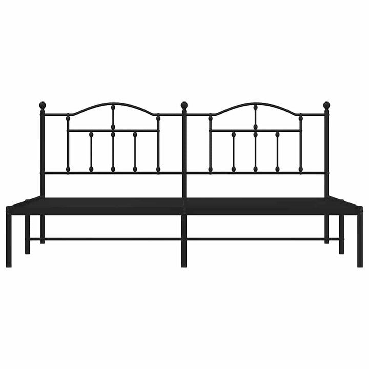 sengeramme med sengegavl 193x203 cm metal sort