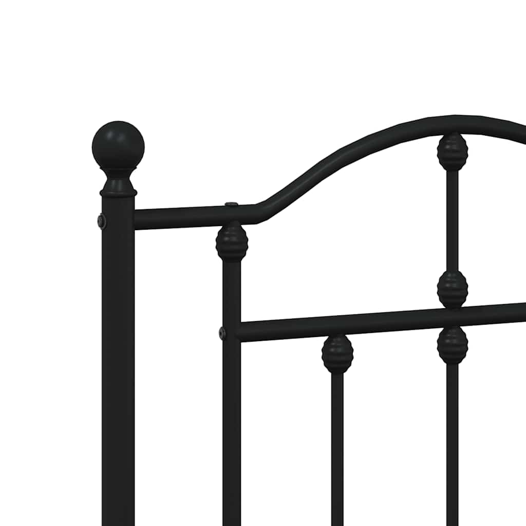 udskiftningsgavl 200 cm metal sort