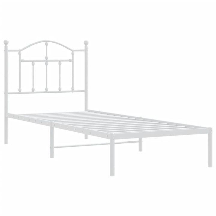 sengeramme med sengegavl 80x200 cm metal hvid
