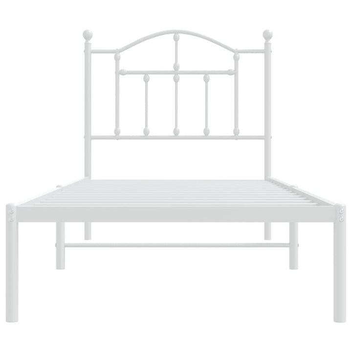 sengeramme med sengegavl 80x200 cm metal hvid