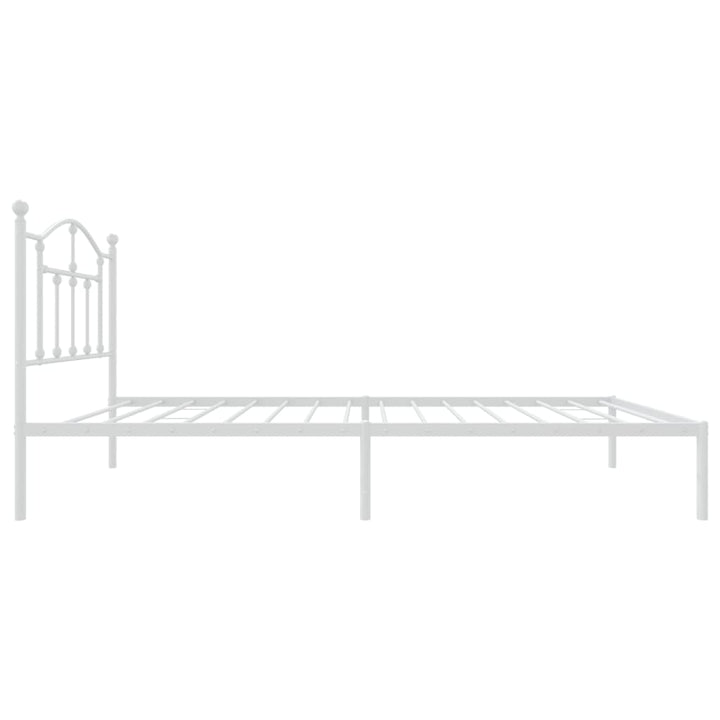 sengeramme med sengegavl 80x200 cm metal hvid