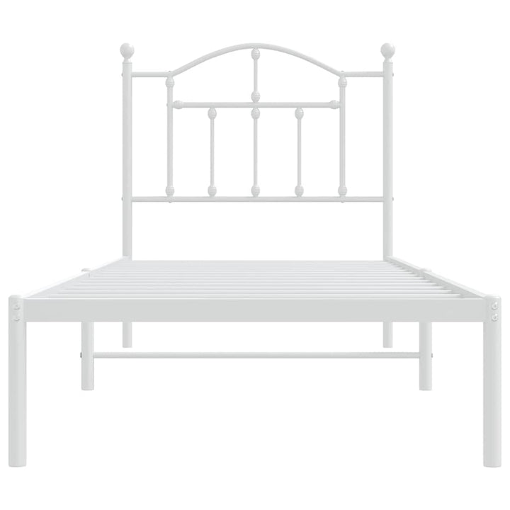 sengeramme med sengegavl 90x190 cm metal hvid