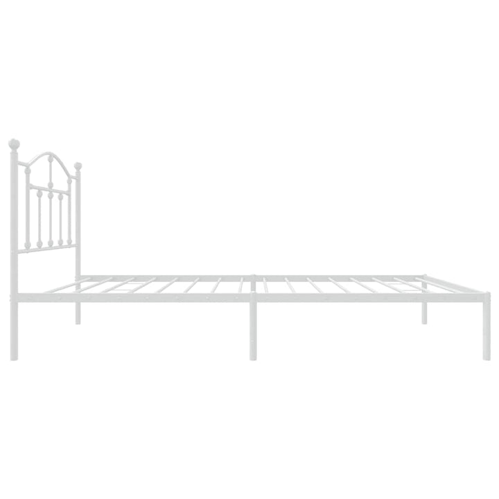 sengeramme med sengegavl 90x190 cm metal hvid