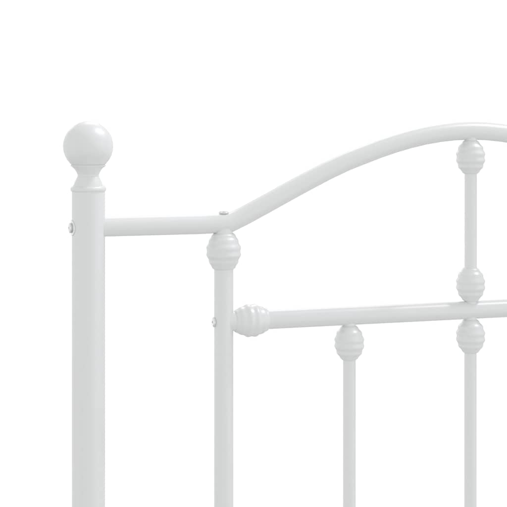 sengeramme med sengegavl 90x190 cm metal hvid