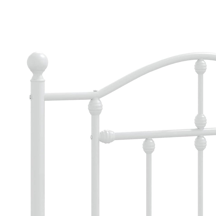 sengeramme med sengegavl 90x190 cm metal hvid