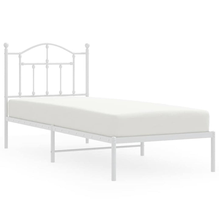 sengeramme med sengegavl 90x200 cm metal hvid