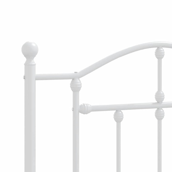 sengeramme med sengegavl 100x190 cm metal hvid