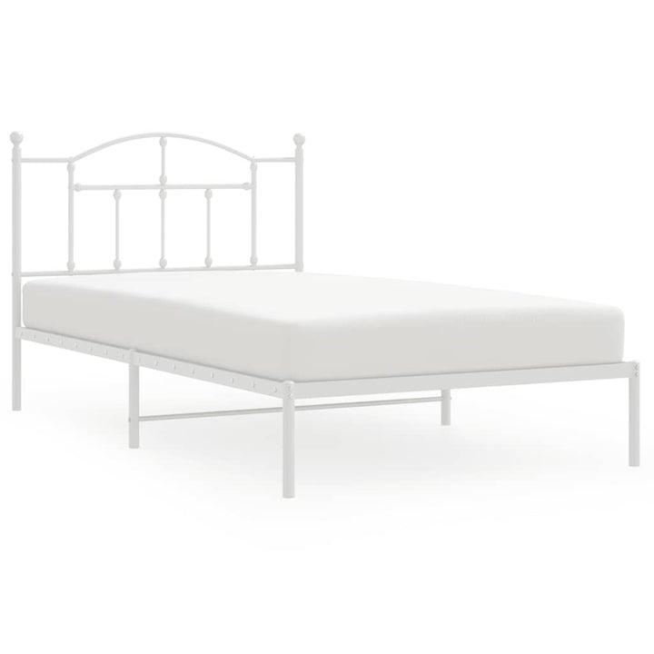 sengeramme med sengegavl 107x203 cm metal hvid