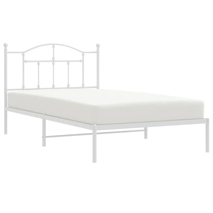 sengeramme med sengegavl 107x203 cm metal hvid