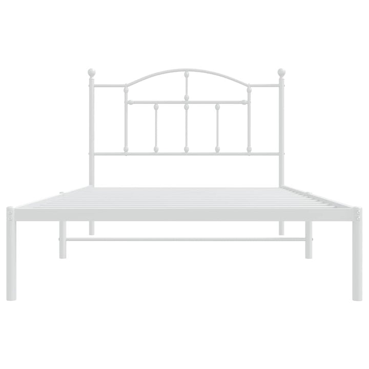 sengeramme med sengegavl 107x203 cm metal hvid