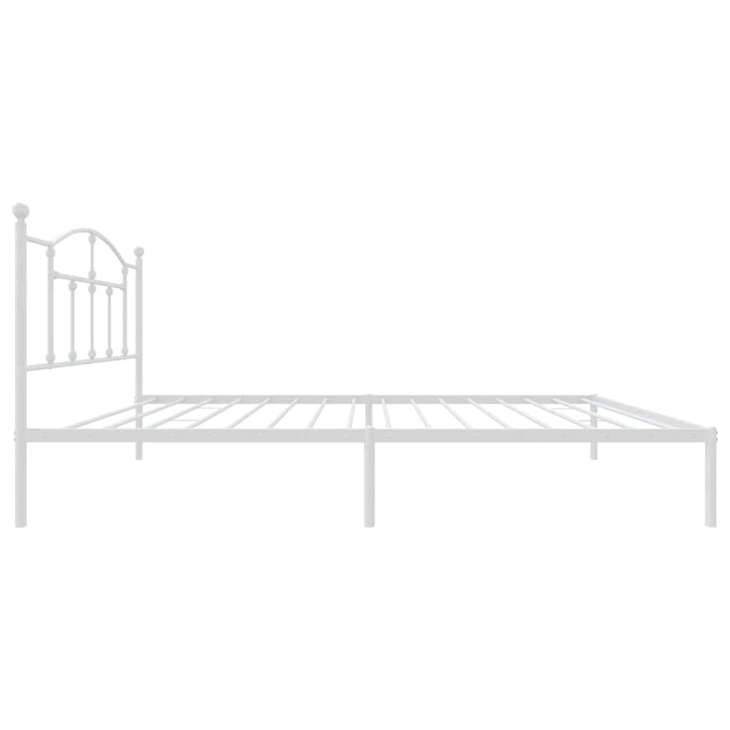 sengeramme med sengegavl 107x203 cm metal hvid
