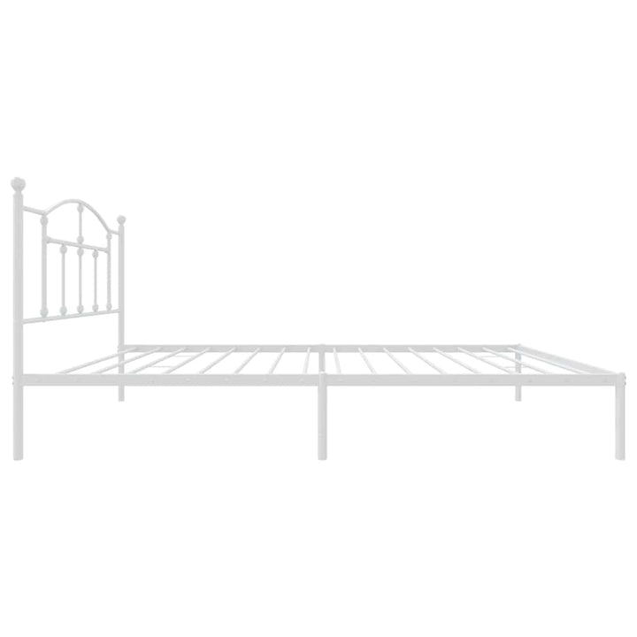 sengeramme med sengegavl 107x203 cm metal hvid