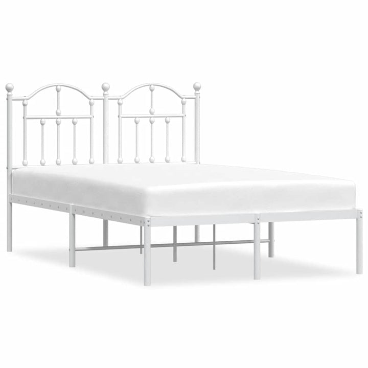 sengeramme med sengegavl 120x190 cm metal hvid