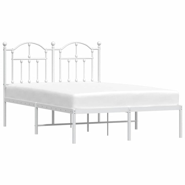 sengeramme med sengegavl 120x190 cm metal hvid