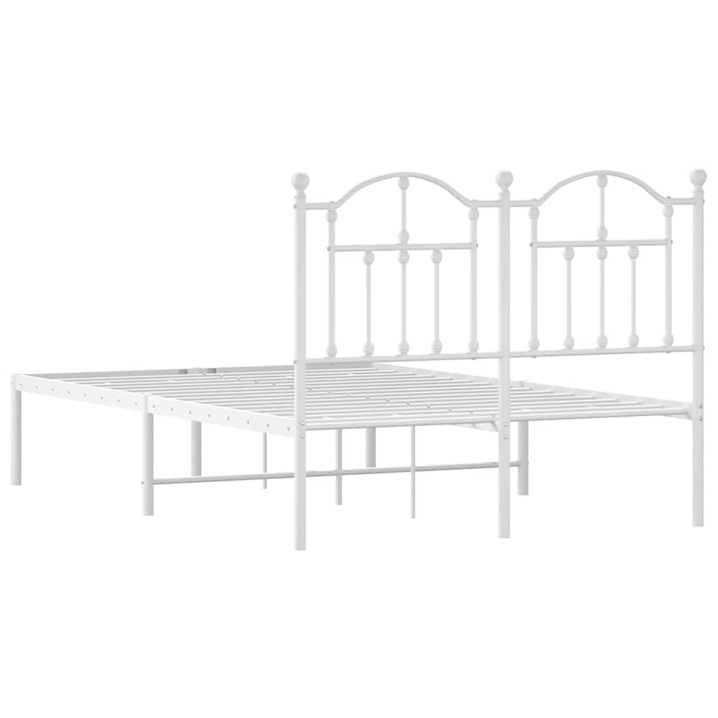 sengeramme med sengegavl 120x190 cm metal hvid