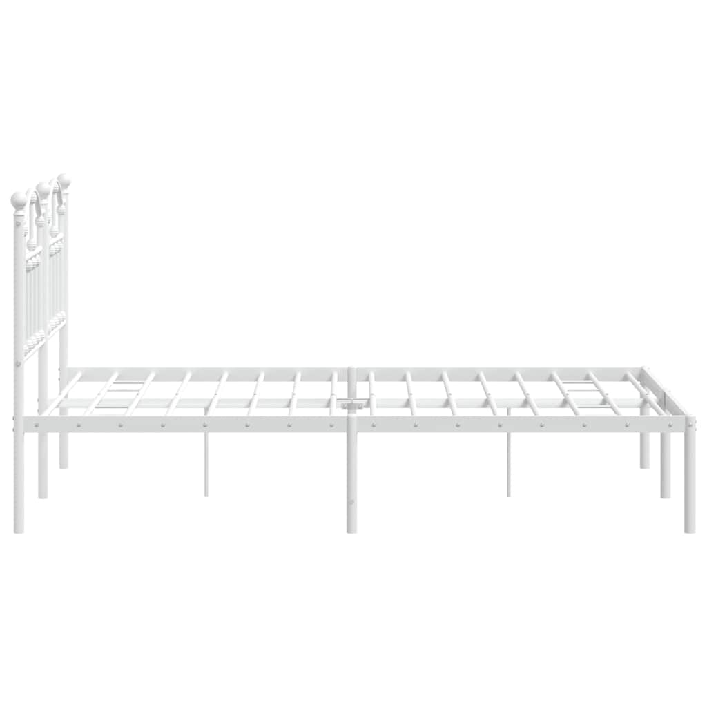 sengeramme med sengegavl 120x200 cm metal hvid