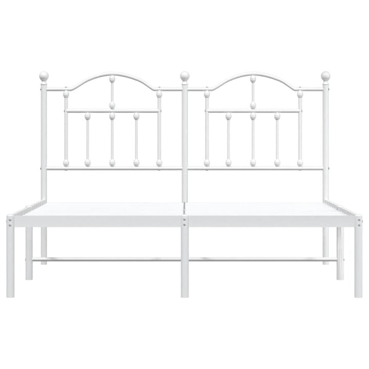 sengeramme med sengegavl 135x190 cm metal hvid