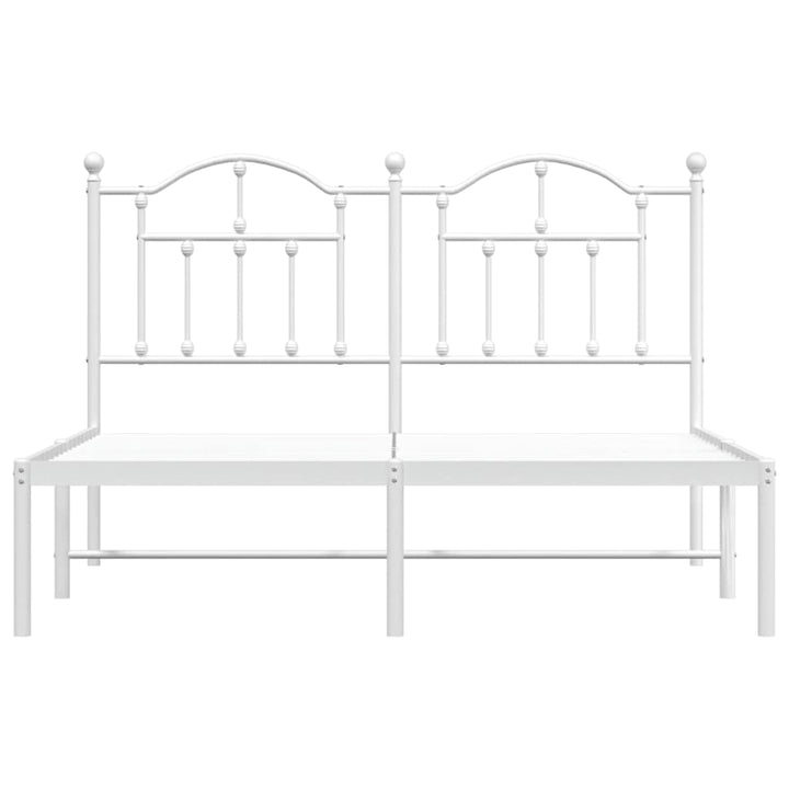 sengeramme med sengegavl 140x200 cm metal hvid