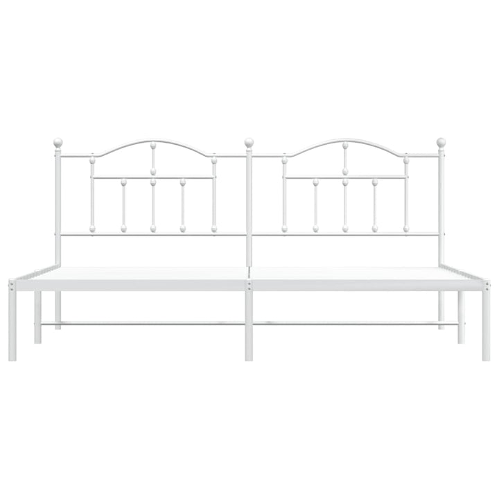 sengeramme med sengegavl 200x200 cm metal hvid