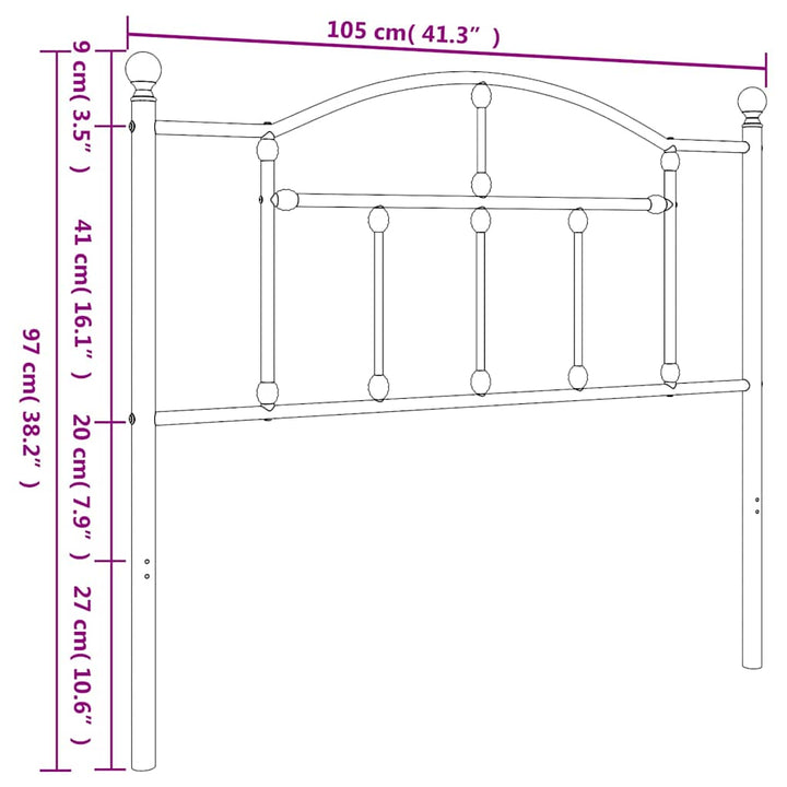 udskiftningsgavl 100 cm metal hvid