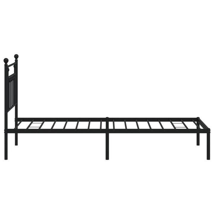 sengeramme med sengegavl 80x200 cm metal sort