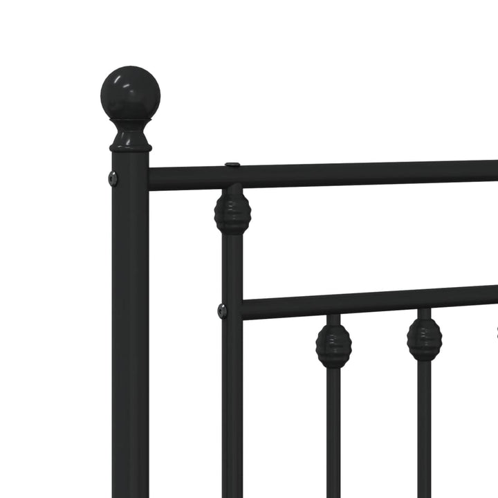 sengeramme med sengegavl 90x190 cm metal sort