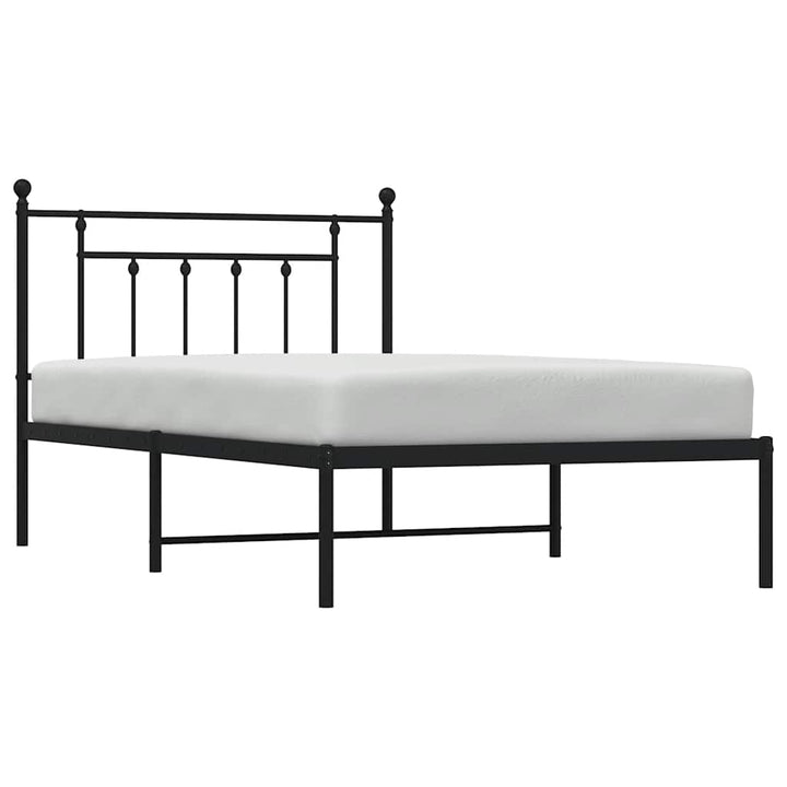 sengeramme med sengegavl 100x200 cm metal sort