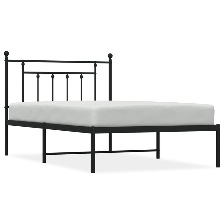 sengeramme med sengegavl 107x203 cm metal sort