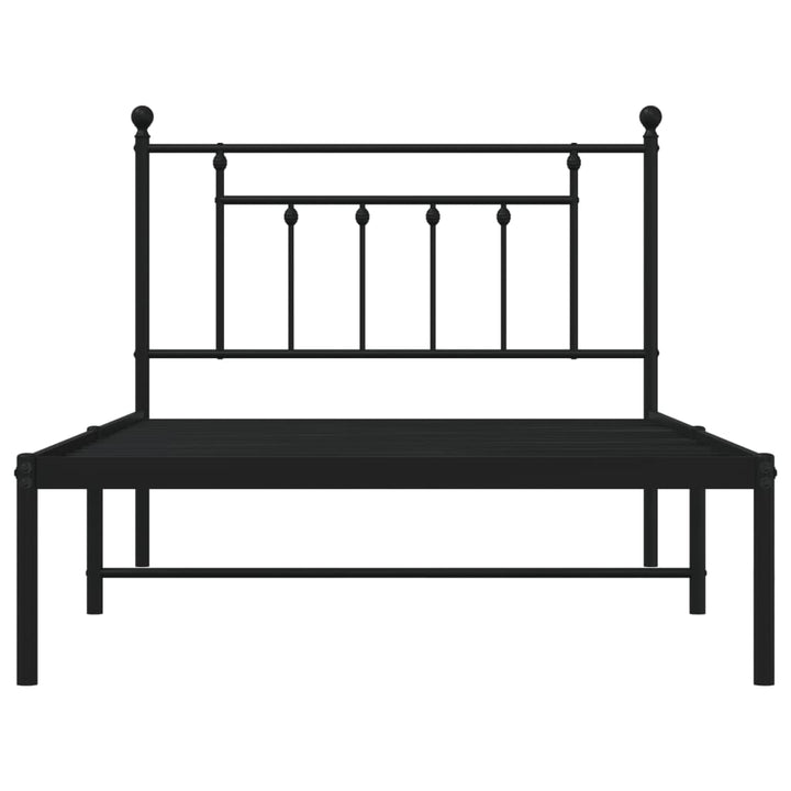 sengeramme med sengegavl 107x203 cm metal sort