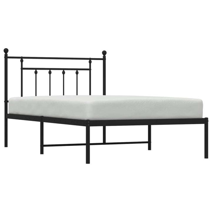 sengeramme med sengegavl 107x203 cm metal sort