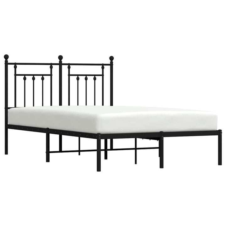 sengeramme med sengegavl 120x190 cm metal sort