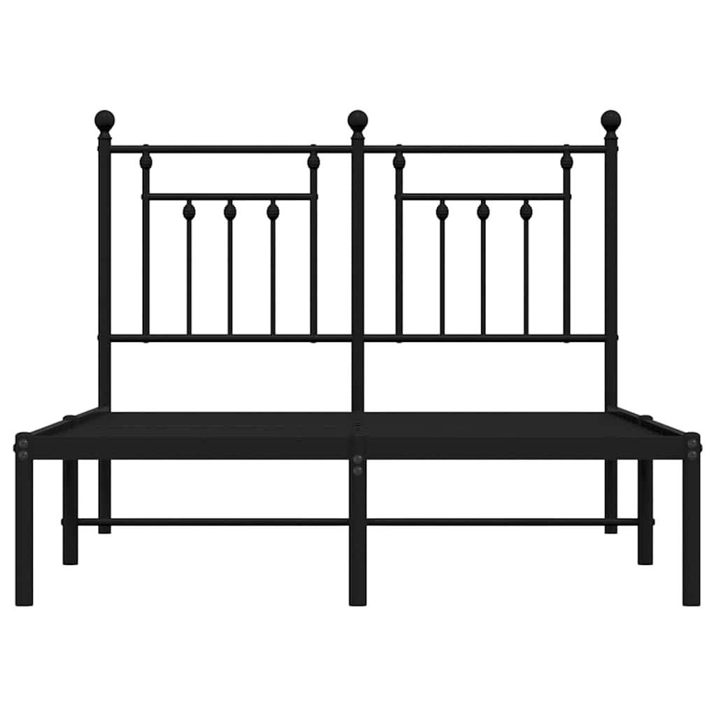 sengeramme med sengegavl 120x190 cm metal sort